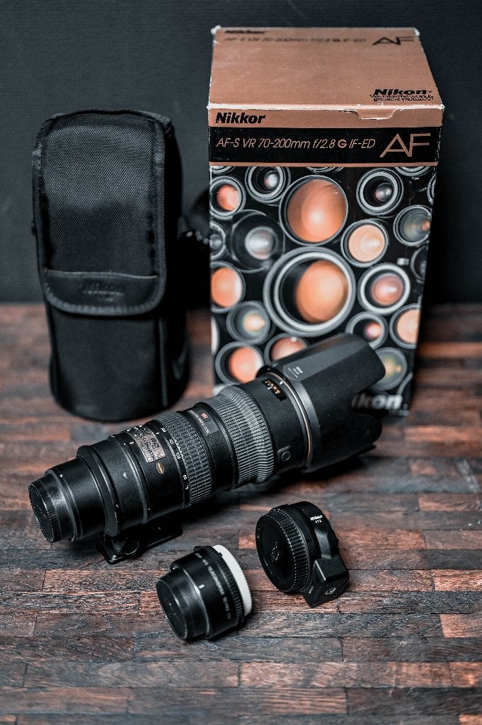 Nikon 70-200 vr1 f2.8 + FTZ adapter + TC 17E teleconverter, Ophalen of Verzenden, Gebruikt, Telelens, Zoom