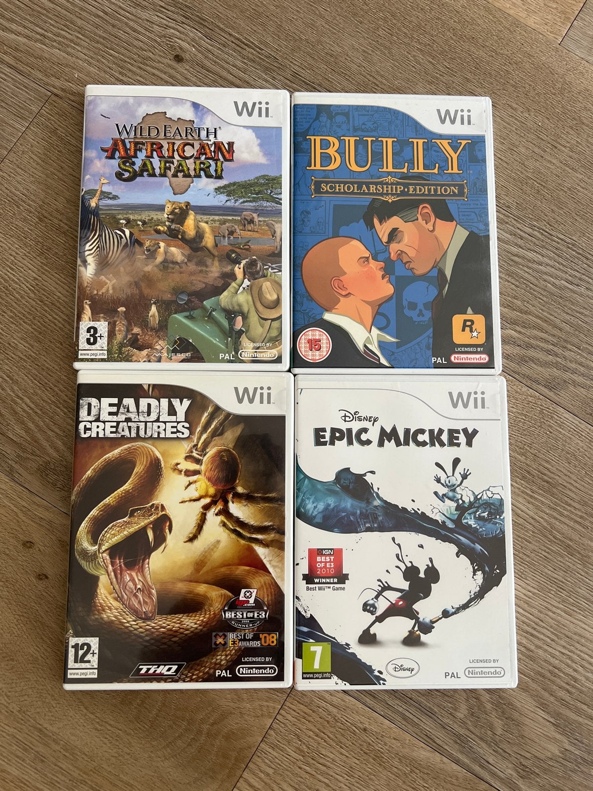 Wii Games: Wild Earth, Bully, Deadly Creatures, Epic Mickey, Spelcomputers en Games, Games | Nintendo Wii, Ophalen of Verzenden