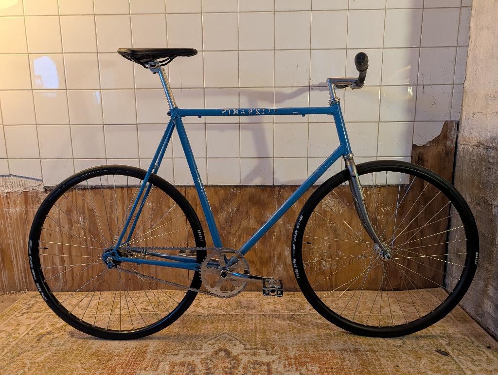Pinarello 62cm singlespeed met terugtraprem, Terugtraprem, Zo goed als nieuw, 61 tot 65 cm, Ophalen