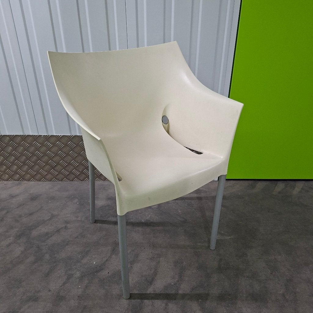 6x Dr No kuipstoel wit Philippe Starck Kartell stapelbaar, Ophalen of Verzenden, Gebruikt, Kunststof, Stapelbaar