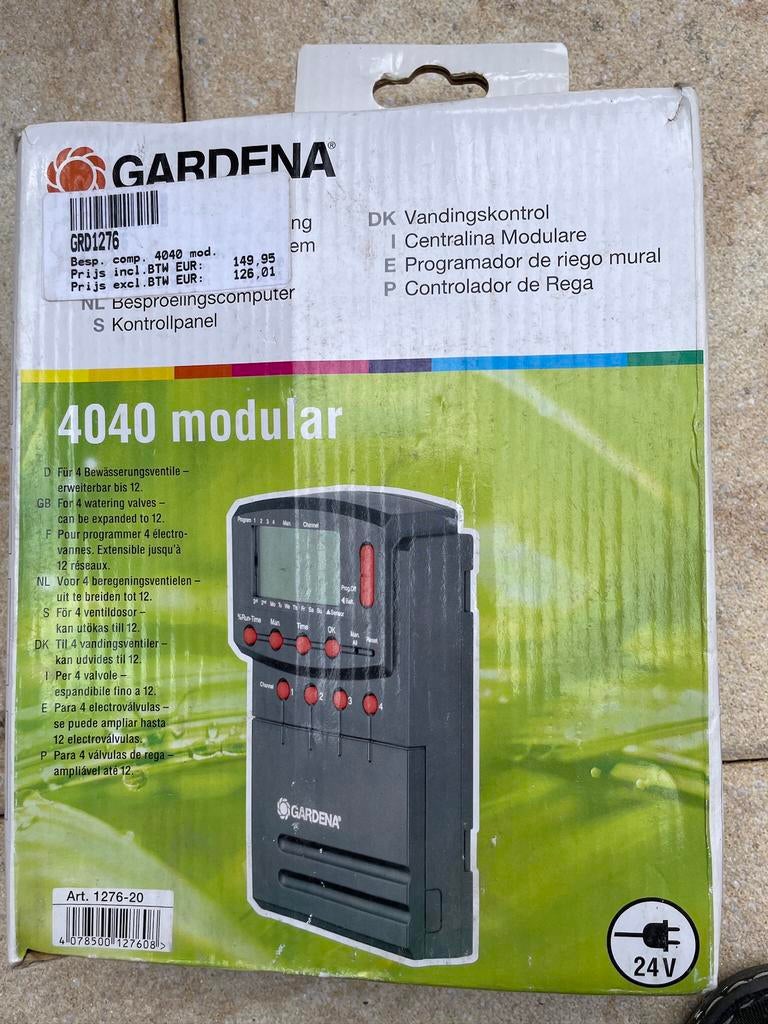 Gardena besproeiingscomputer 4040 nieuw inclusief voeding, Tuin en Terras, Bewateringscomputers, Ophalen of Verzenden, Nieuw