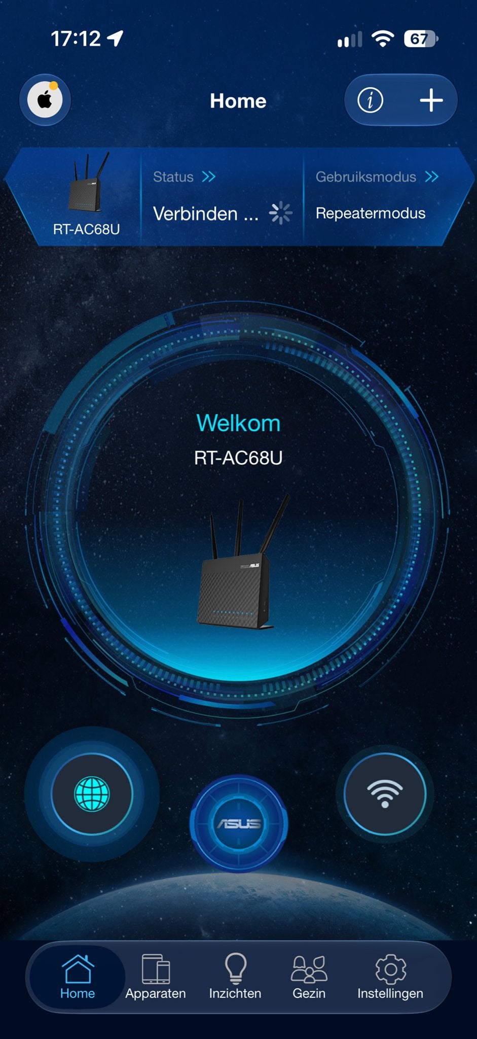 ASUS RT-AC68U Dual-Band WiFi Router, Ophalen, Zo goed als nieuw, Router