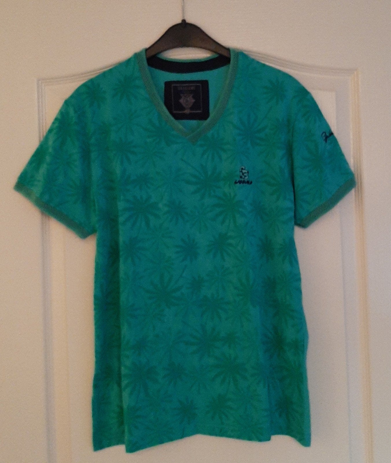 Gabbiano V-hals T-shirt met Palmbladprint, Kleding | Dames, T-shirts, Ophalen of Verzenden, Zo goed als nieuw, Groen, Korte mouw