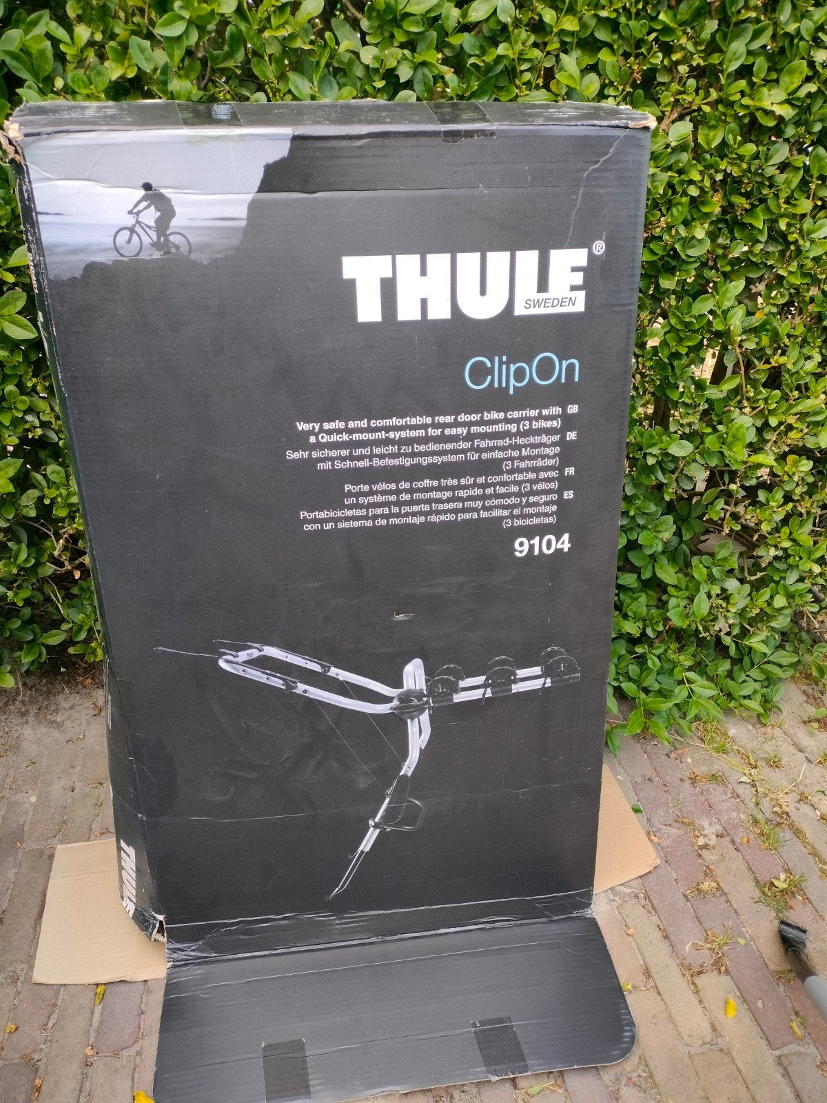 Thule ClipOn 9104 Fietsendrager voor 3 fietsen, Ophalen