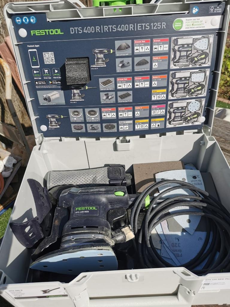festool schuurmachine delta + origineel schuurpapier, Ophalen of Verzenden, Zo goed als nieuw, Minder dan 600 watt, Vlakschuurmachine