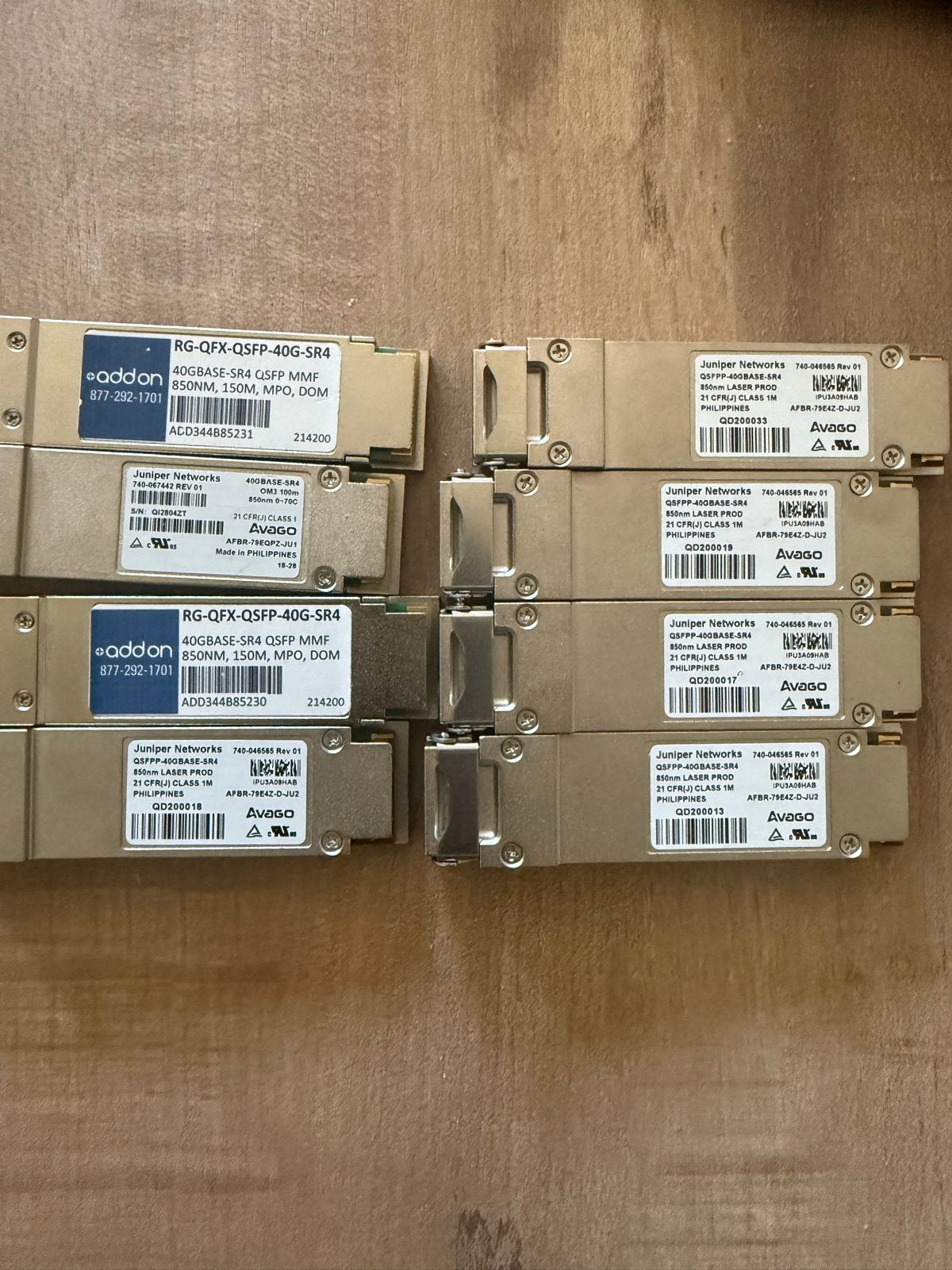 8x 40G QSFP+ SR4 Juniper / Addon – 40GbE – MPO – 850nm