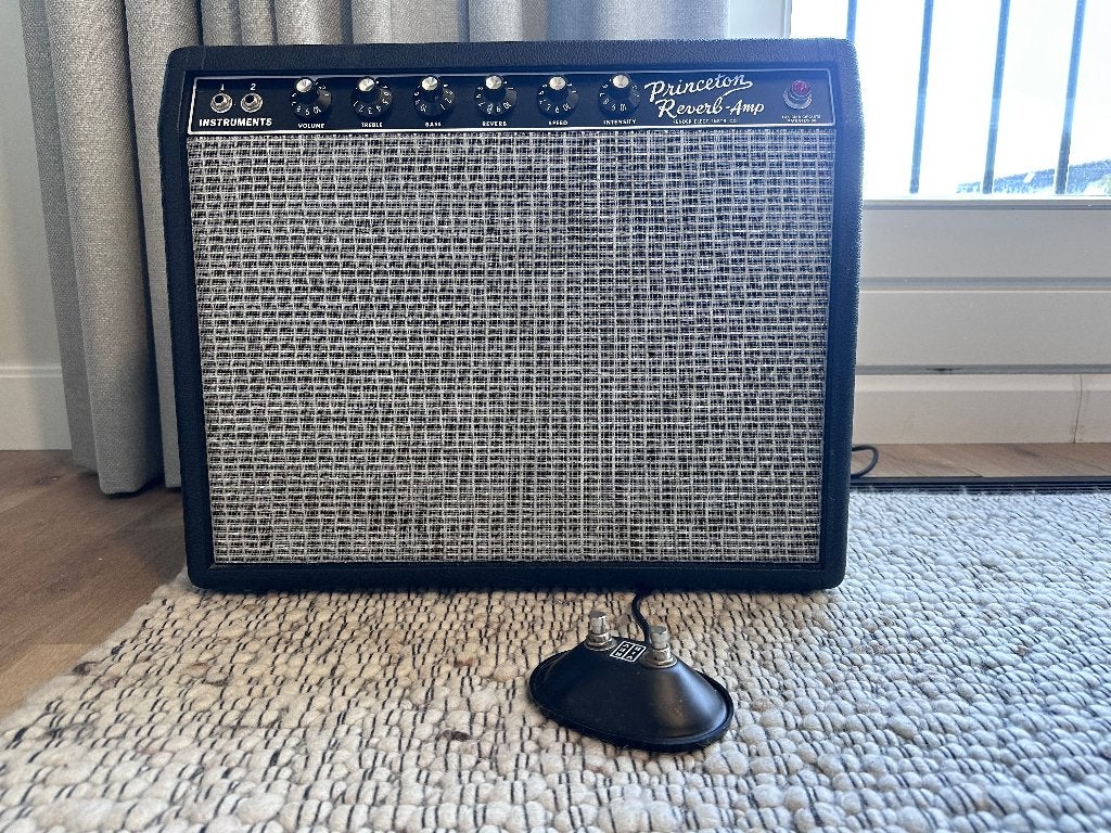 Princeton Reverb blackface, Handwired, PTP, 12 Inch speaker., Ophalen, Gebruikt, Gitaar, Minder dan 50 watt