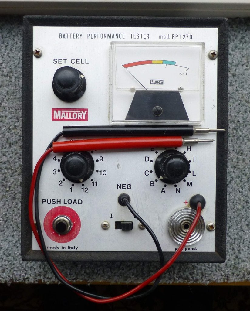 Mallory batterij performance tester BP1270, Doe-het-zelf en Verbouw, Ophalen of Verzenden, Zo goed als nieuw, Overige meters