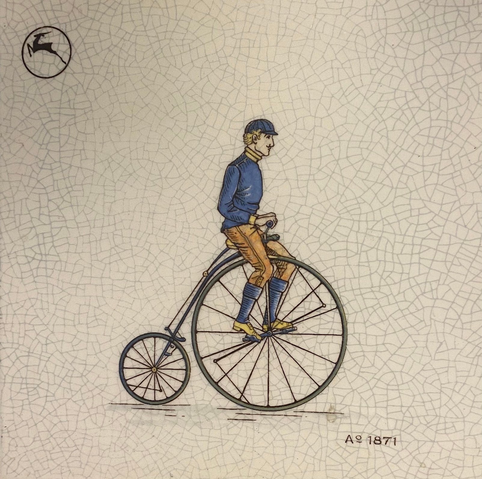 Tegeltjes met antike fietsen, Ophalen