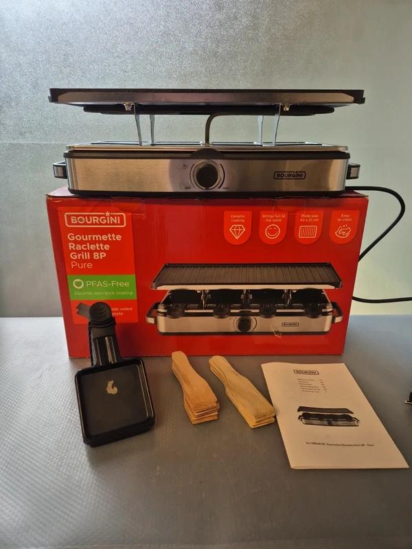 Bourgini Gourmette/Raclette Pure Grill 8 personen (Gebruikt), Gebruikt, -, Ophalen of Verzenden, Tafelgrill