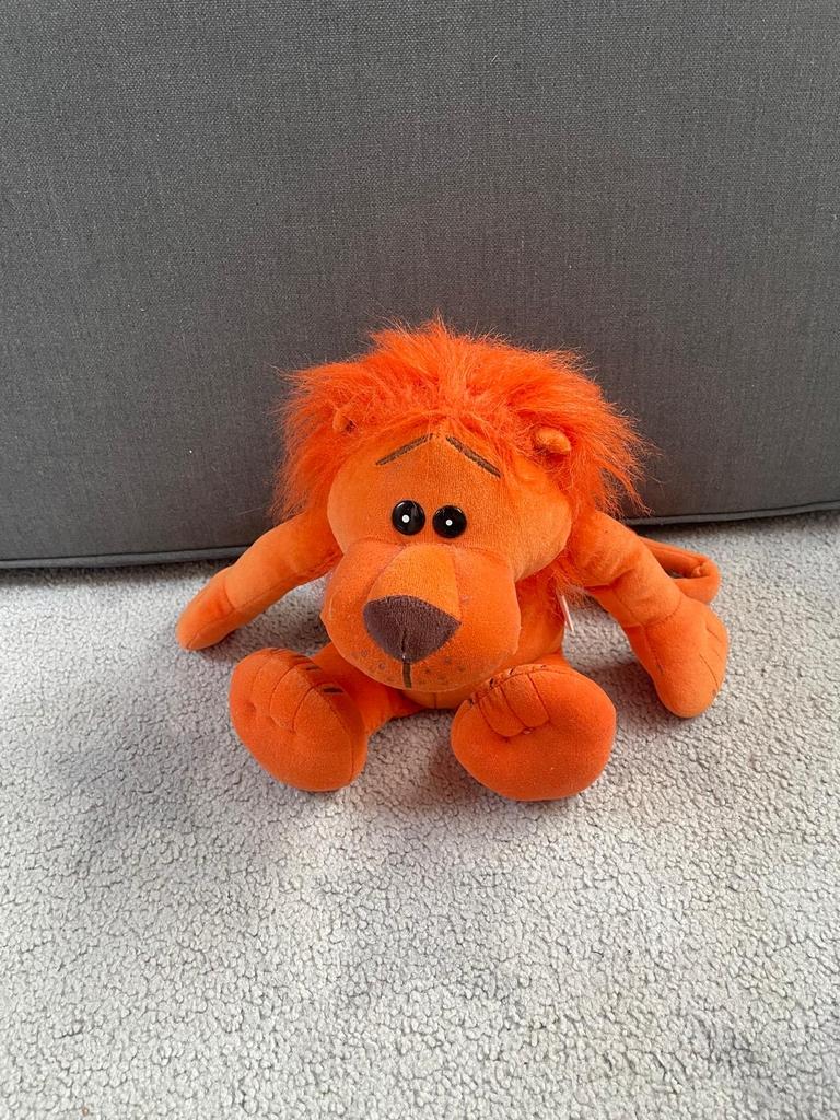 Oranje leeuw spaarpot, Ophalen, Zo goed als nieuw, Steen, Aardewerk of Keramiek, Dier