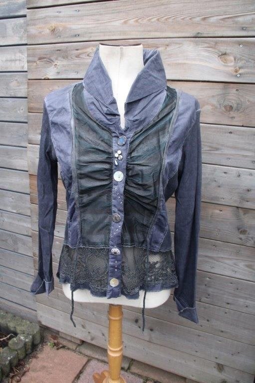 Jasje/ blouse grijs Elisa Cavaletti mt L Vaste prijs, Kleding | Dames, Maat 42/44 (L), Ophalen of Verzenden, Zo goed als nieuw