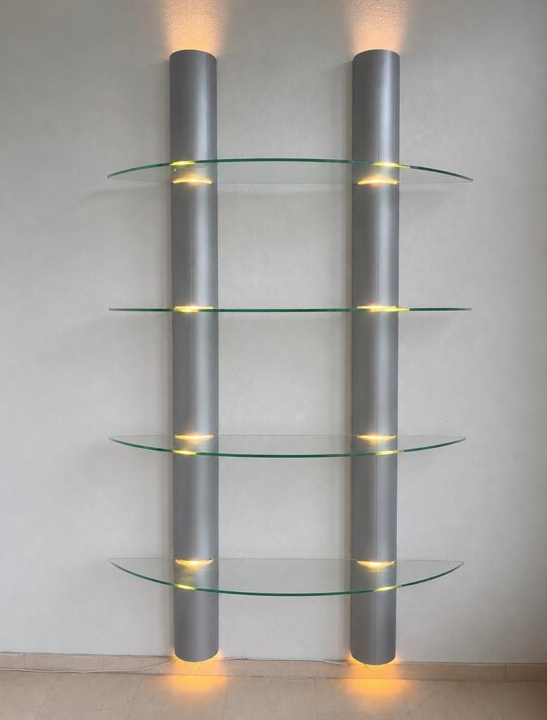 Moderne Vitrinekast met Verlichting - 120x35x200 cm, Met plank(en), Gebruikt, 100 tot 150 cm, Ophalen of Verzenden