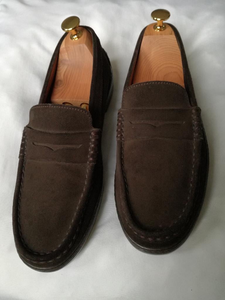Tods Heren Loafers in suède - maat 39,5 in bruin (i.z.g.st), Loafers, Bruin, Verzenden, Tods