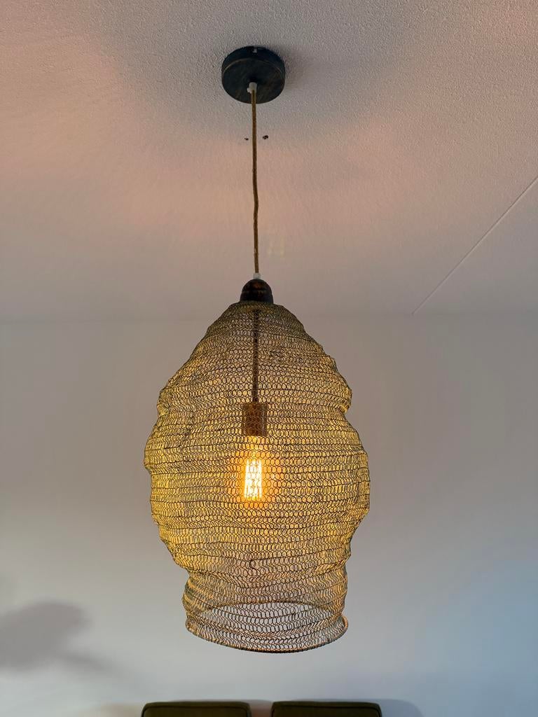 Industriele handlamp gaas model, Ophalen of Verzenden, Zo goed als nieuw, Metaal, 75 cm of meer