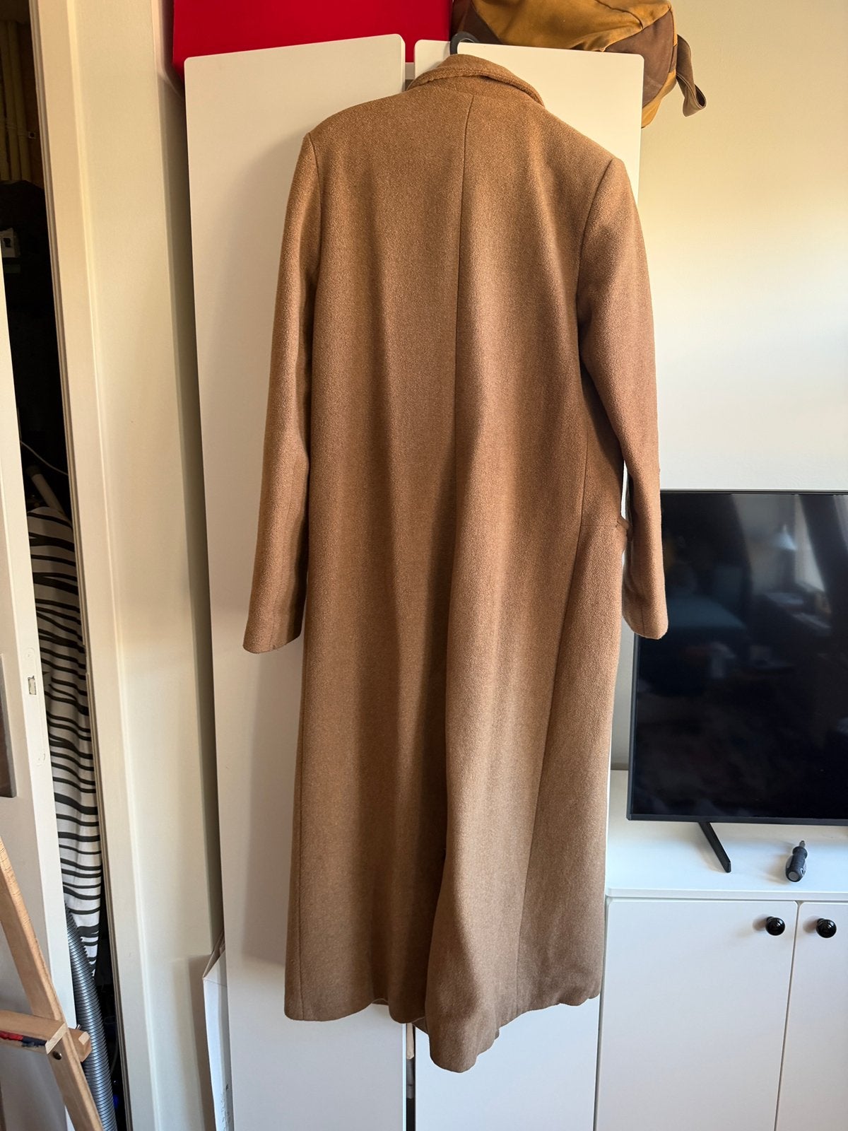 Samsøe Samsøe Wool Coat – Camel, Ophalen, Zo goed als nieuw, Maat 36 (S), Bruin