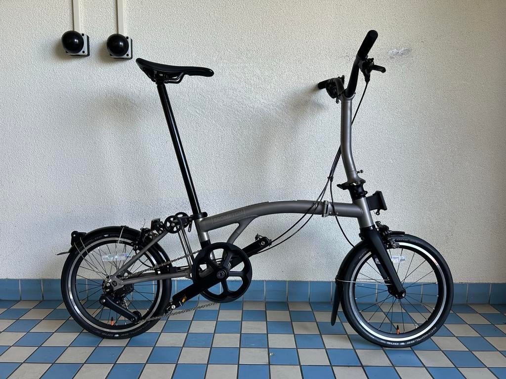 Ongebruikte Brompton T Line - Blasted Titanium, Brompton, 16 tot 18 inch, Versnellingen, Nieuw