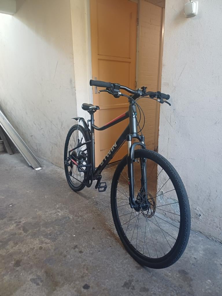 B’Twin/Decathlon lichtgewicht hybride fiets – schijfremmen, Overige merken, Gebruikt, Hardtail, Heren
