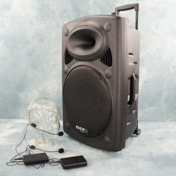 IBIZA SOUND PORT15VHF-BT MOBILE SPEAKER MET 2 DRAADLOZE HEAD