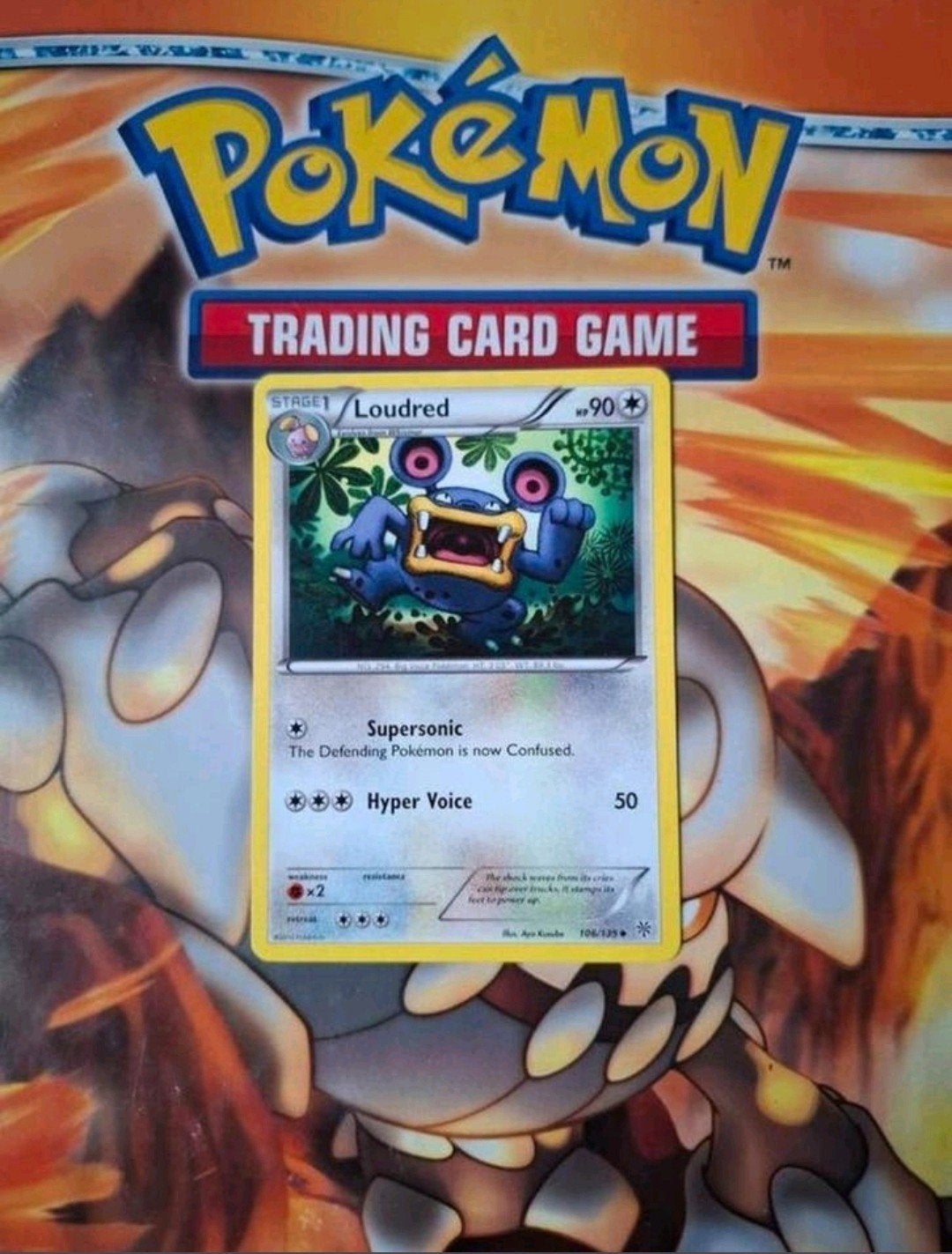 Loudred 106/135 BW Plasma Storm pokemon kaart, Ophalen of Verzenden, Zo goed als nieuw, Losse kaart