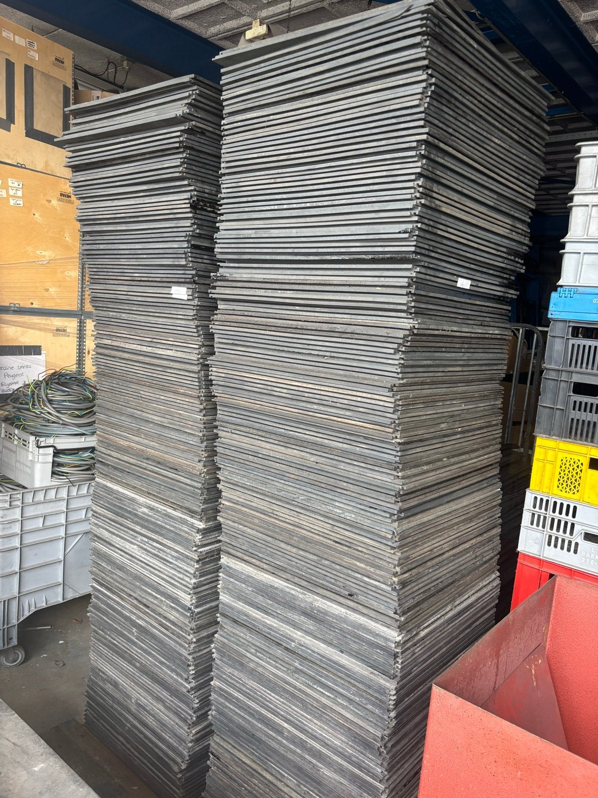 Partij 374 gebruikte PVC horeca garage vloertegels waterdich, Ophalen, Gebruikt, 10 m² of meer, Vloertegels
