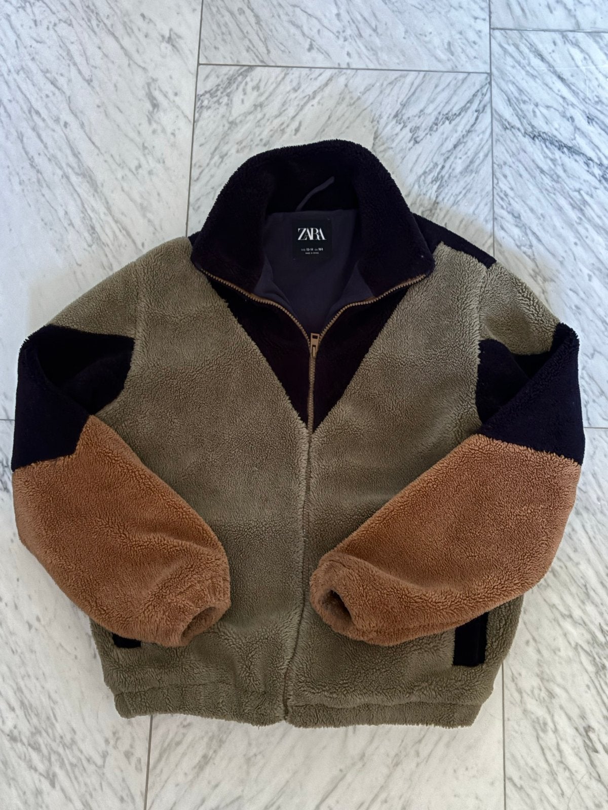 Zara Fleece Jas - Maat 164 (S) - Meerkleurig, Ophalen of Verzenden, Zo goed als nieuw, Maat 46 (S) of kleiner, Meerkleurig