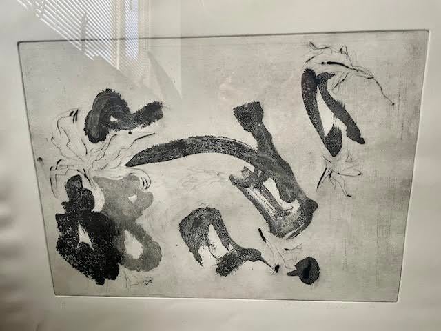 Schilderij Marjolein Herder, Ophalen, 50 cm, 68 cm, Ets