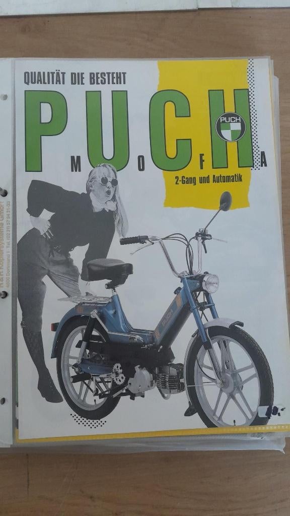 Puch Maxi Steyr brochure, Fietsen en Brommers, Handleidingen en Instructieboekjes, Zo goed als nieuw, Ophalen