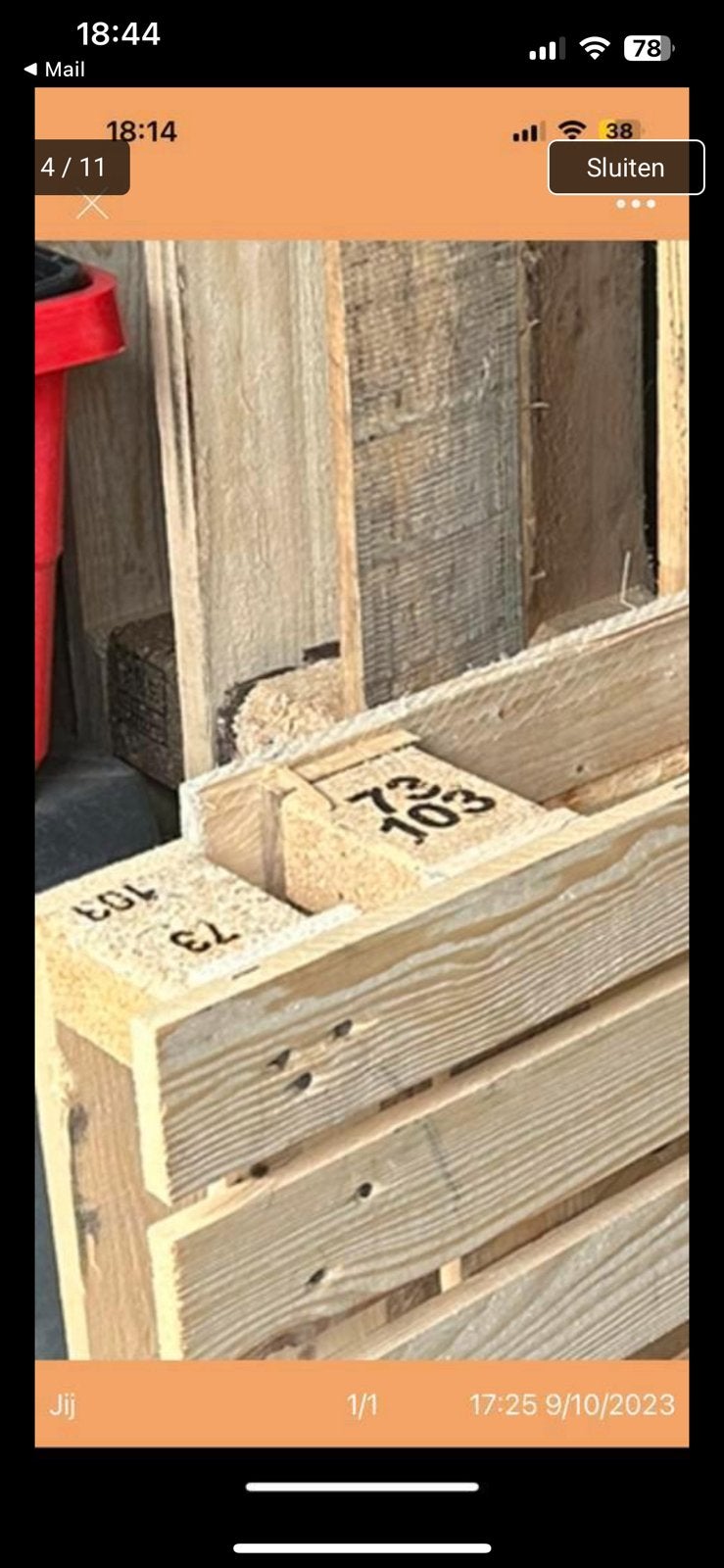 Mooie Houten Pallets verschillende maten EURO PALLETS 120-80, Ophalen, 50 mm of meer, Pallet, Minder dan 200 cm