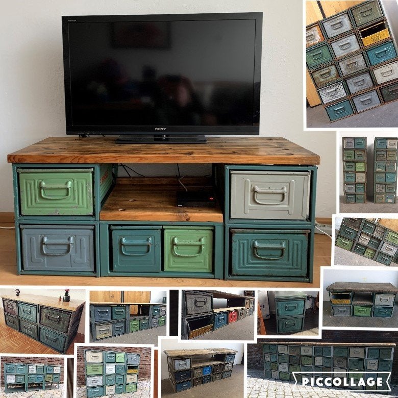 Modulaire Kasten Dressoir Ladekast TV-kast zelf samenstellen, Nieuw, Ophalen of Verzenden, Minder dan 100 cm, Metaal
