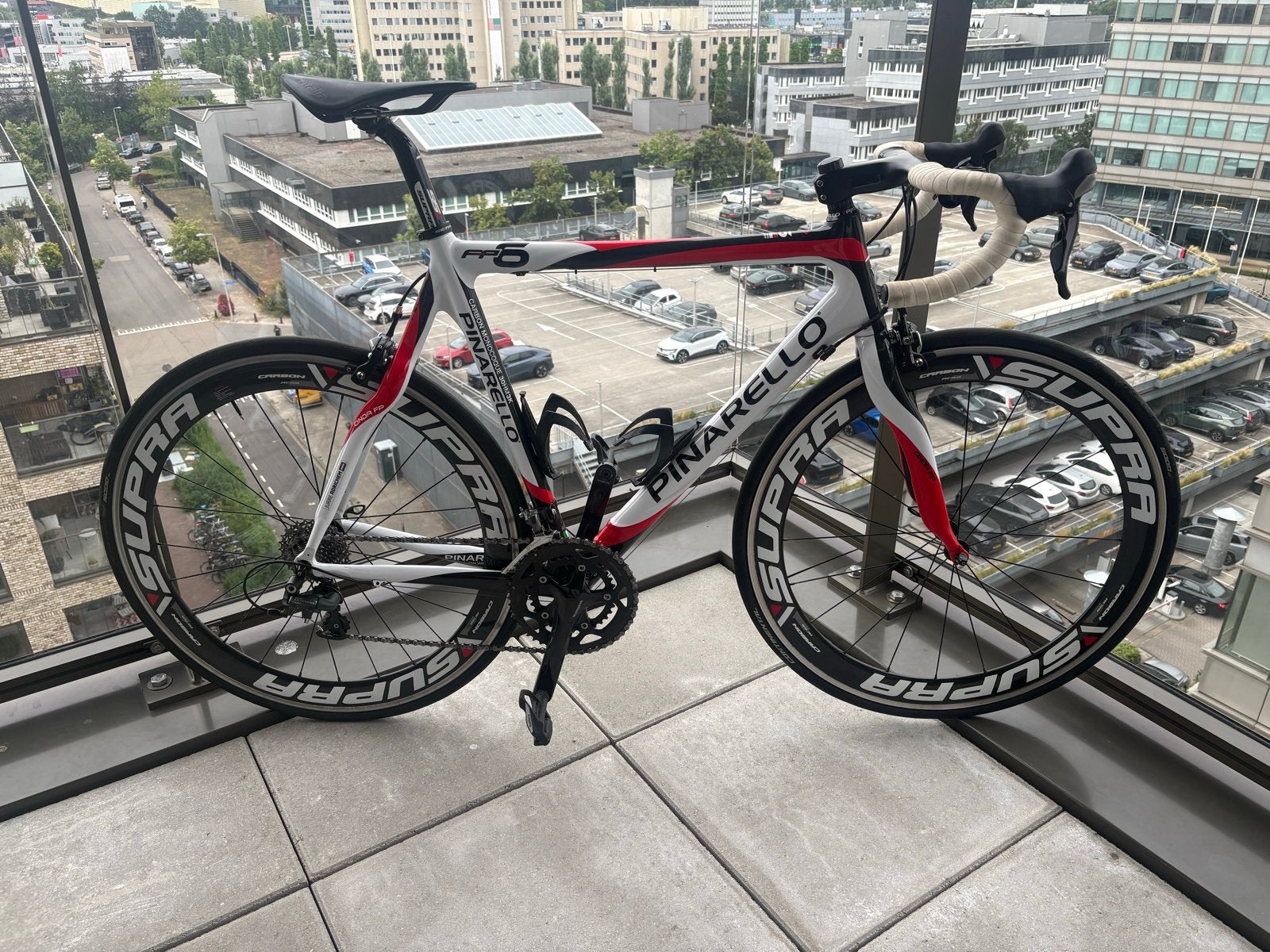 Pinarello Onda FP6 carbon racefiets maat 58, 28 inch, Gebruikt, Carbon, Velgrem