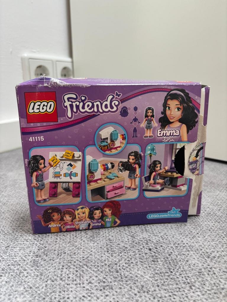 LEGO Friends Emma's Creatieve Werkplaats 41115, Lego, Friends, Ophalen of Verzenden, Zo goed als nieuw