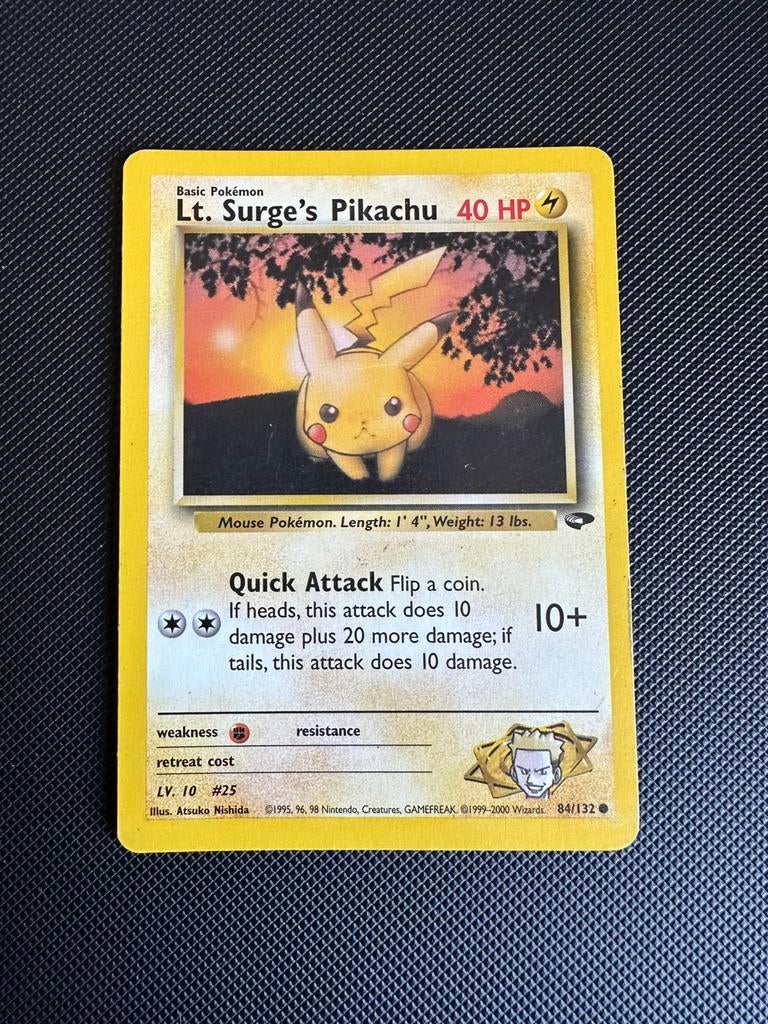 Lt. Surge's Pikachu (GC 84) Gym Challenge, Ophalen of Verzenden, Zo goed als nieuw