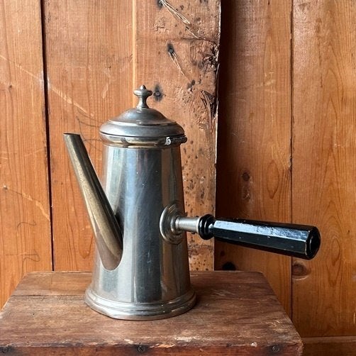 Chocolade kan origineel pot tin Frankrijk 24 cm hoog nr. 10, Ophalen of Verzenden