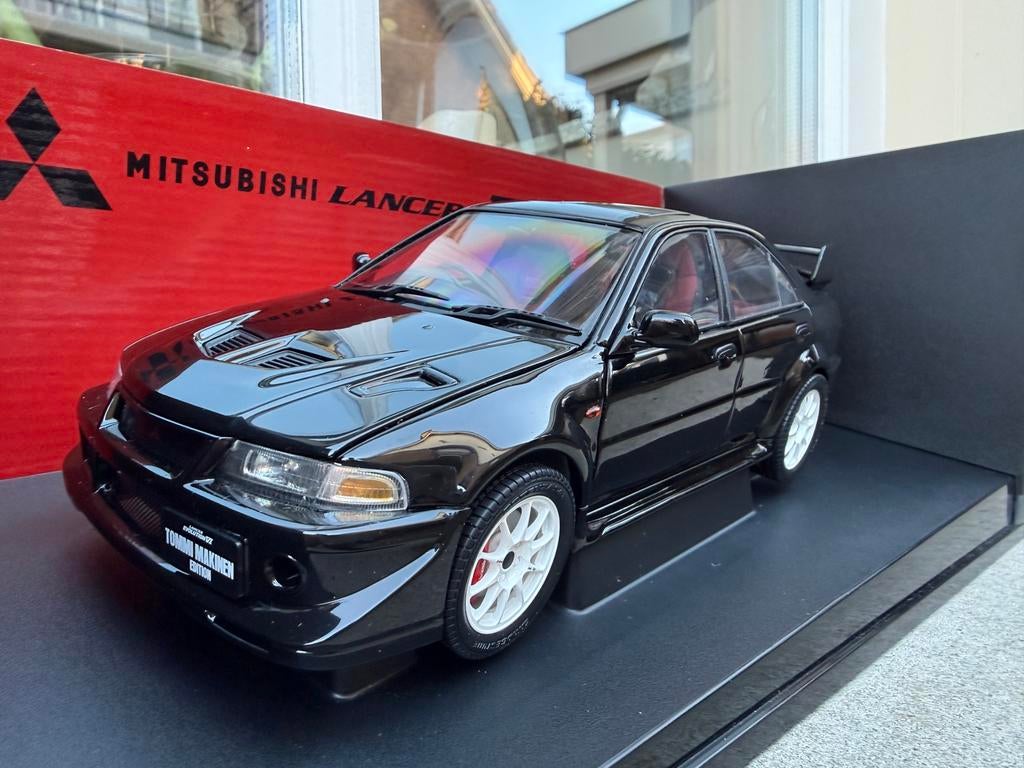 1:18 Mitsubishi Lancer Evo VI zwart Tommi Makinen Autoart, Hobby en Vrije tijd, Modelauto's | 1:18, Auto, Autoart, Ophalen of Verzenden
