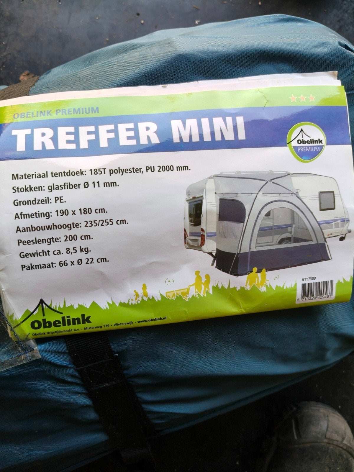 TE KOOP LICHTE VOORTENT, Caravans en Kamperen, Ophalen, Nieuw, Tot en met 2