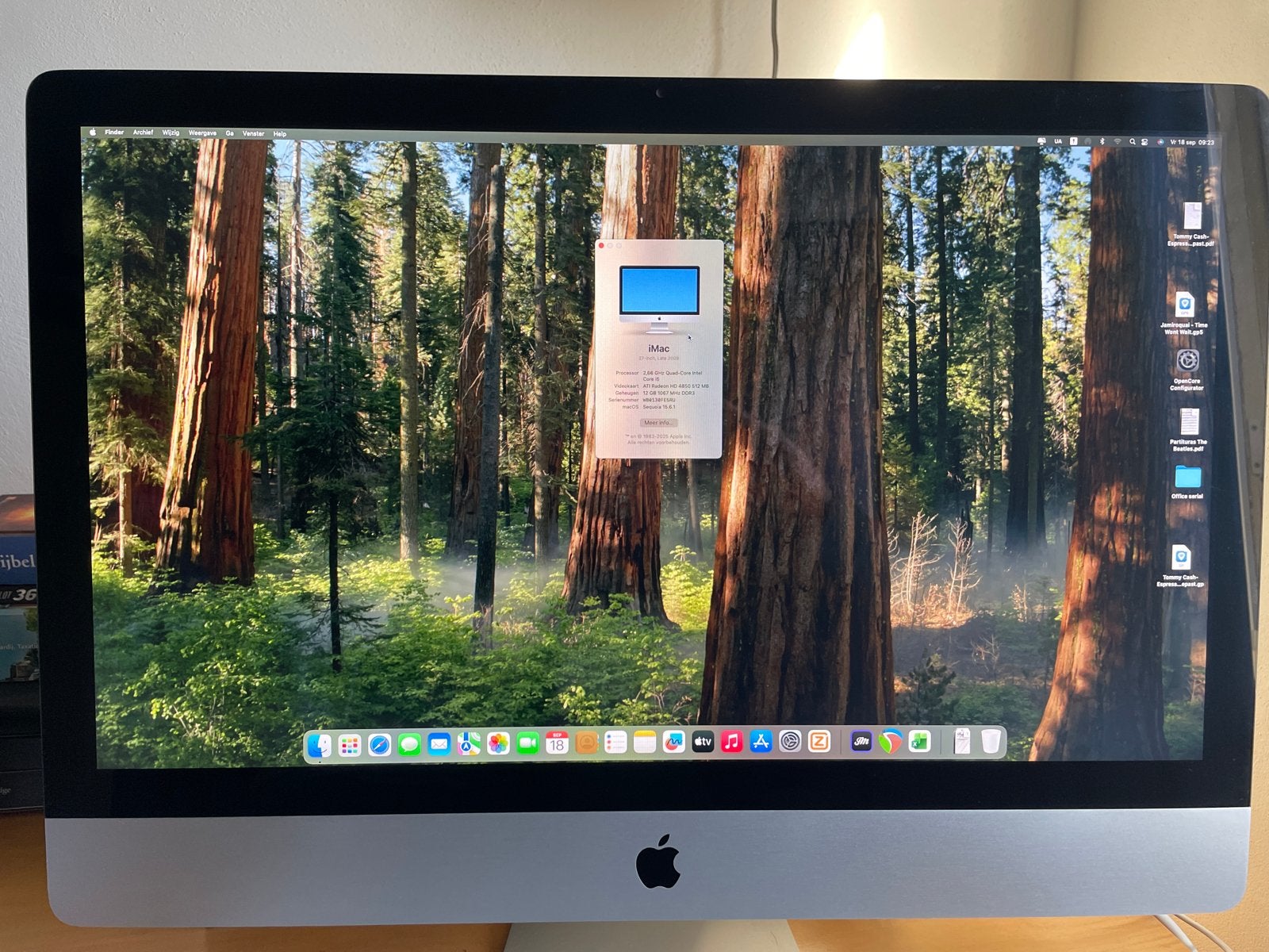 iMac 27-inch, Late 2009 - MacOS Sequoia, Ophalen, Gebruikt, 2 tot 3 Ghz, 8 GB