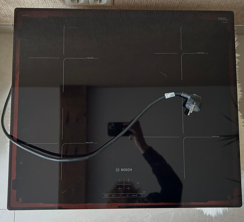 Bosch inductie kookplaat, Ophalen, Gebruikt, 4 kookzones, Inbouw