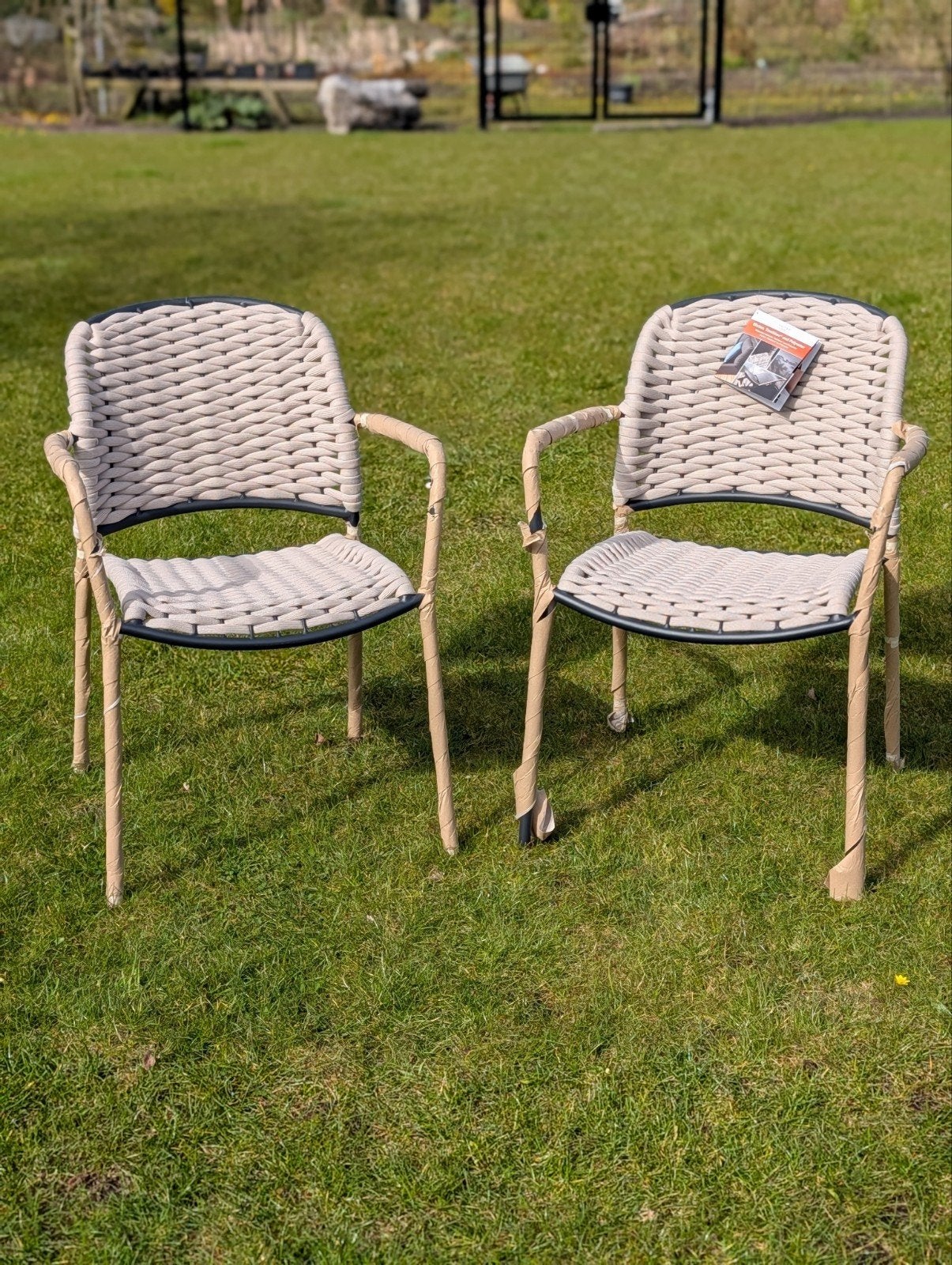 Tuinstoelen 2x Exotan Taku  – Modern Rope Design Zand Nieuw, Ophalen, Overige materialen, Twee, Overige kleuren