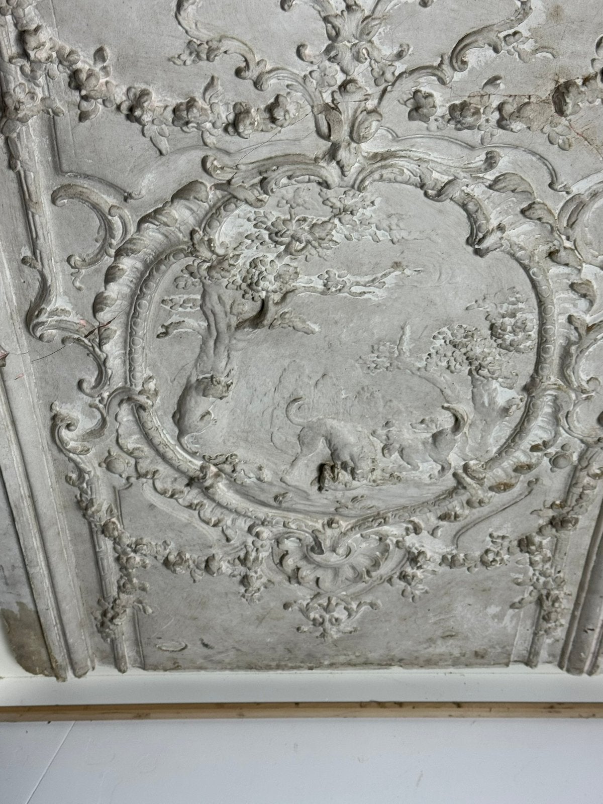Gips plafond ornament in lijst, Gebruikt, Ophalen of Verzenden, A, A