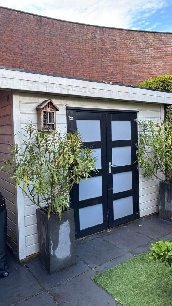 Houten Tuinhuis 300x300 met Verlichting, 2 deuren, regenpijp, Ophalen, 250 tot 500 cm, Hout, 200 tot 400 cm