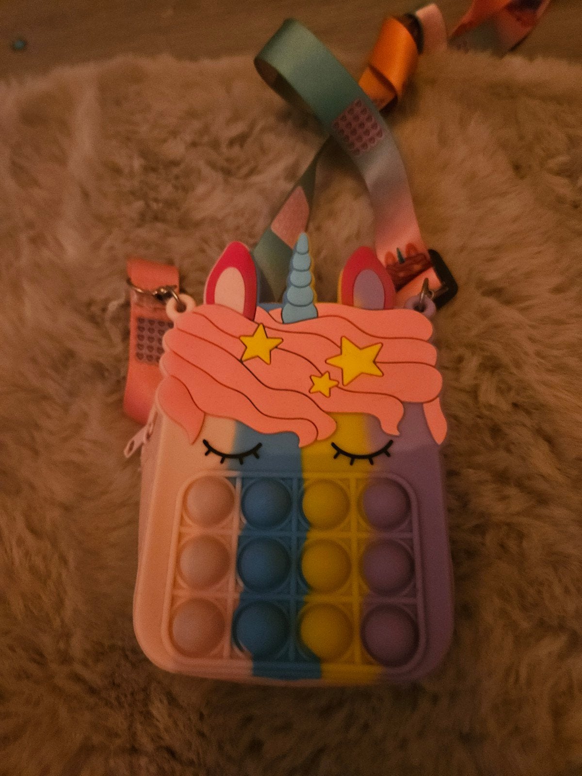 Leuk eenhoorn tasje met pop-it, Ophalen, Nieuw, Overige kleuren, Schoudertasje