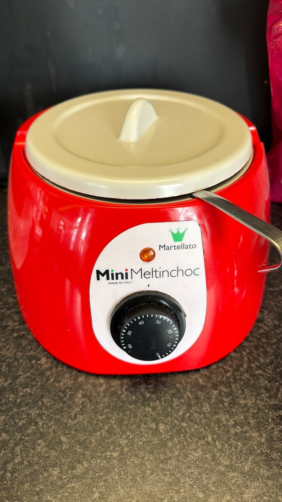 Martellato Mini Meltinchoc - chocolade dip houder, Witgoed en Apparatuur, Ophalen, Zo goed als nieuw, Elektrisch, Fonduepan