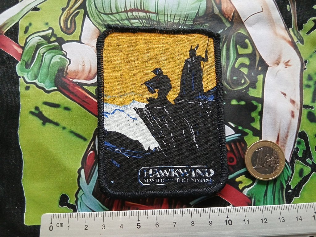 Hawkwind vrij  zeldzame vintage 70's patch h162 masters of.., Ophalen of Verzenden, Nieuw, Kleding