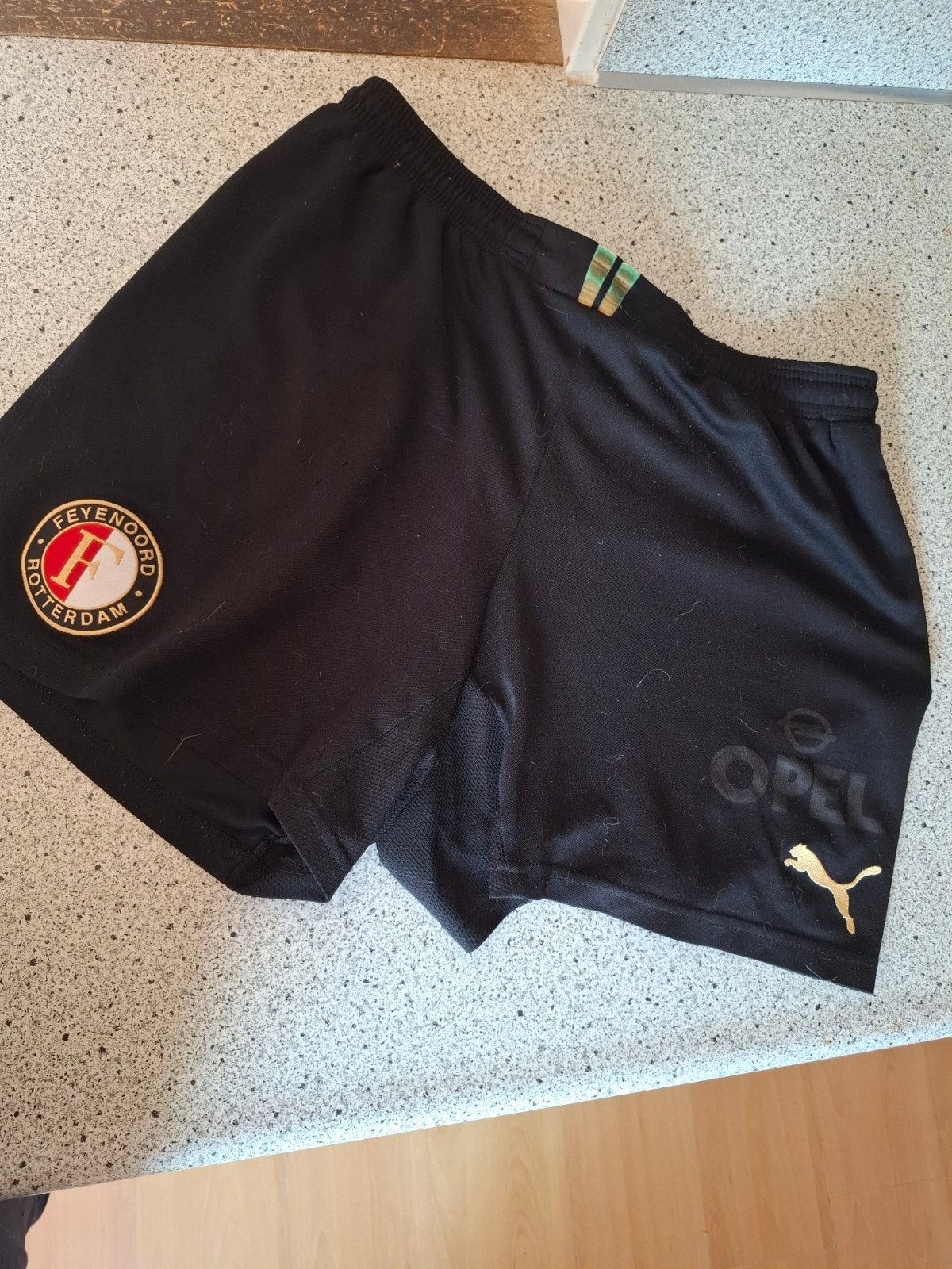 Feyenoord Puma Opel Voetbalbroekje Maat 176 Zwart, Puma, Zwart, Ophalen of Verzenden, Gedragen
