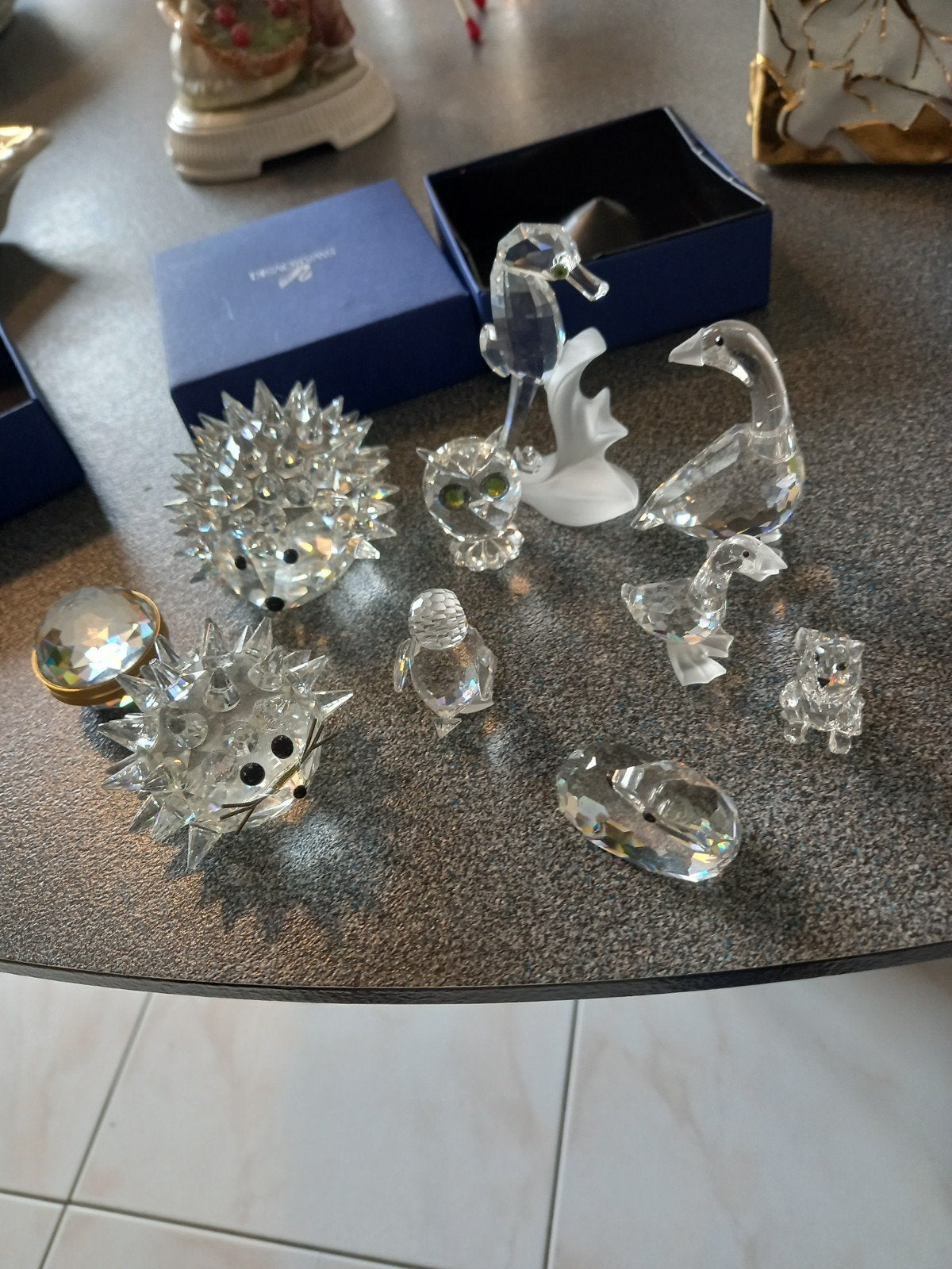 10 beeldjes van swarovski puntgaaf, Verzamelen, Swarovski, Ophalen of Verzenden, Zo goed als nieuw, Figuurtje