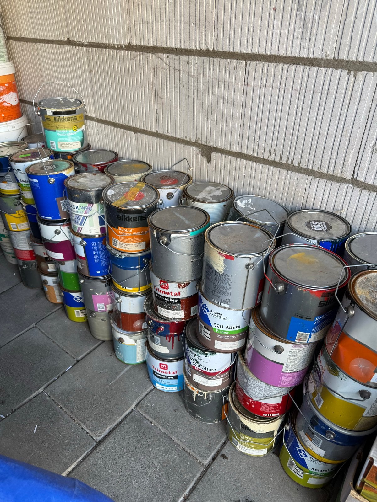 50 blikken professionele verf - Diverse merken en kleuren, Ophalen of Verzenden, Gebruikt