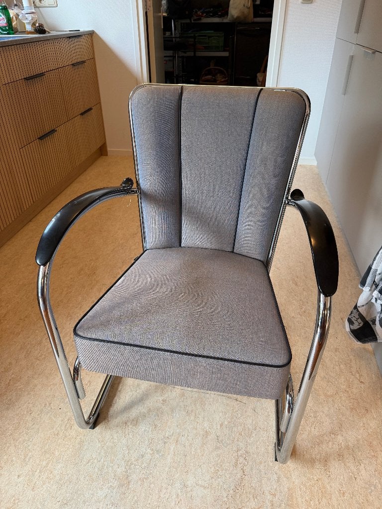 Gispen 412 fauteuil – Dutch Originals – Gispen Classics, Ophalen, Zo goed als nieuw, Stof, 50 tot 75 cm