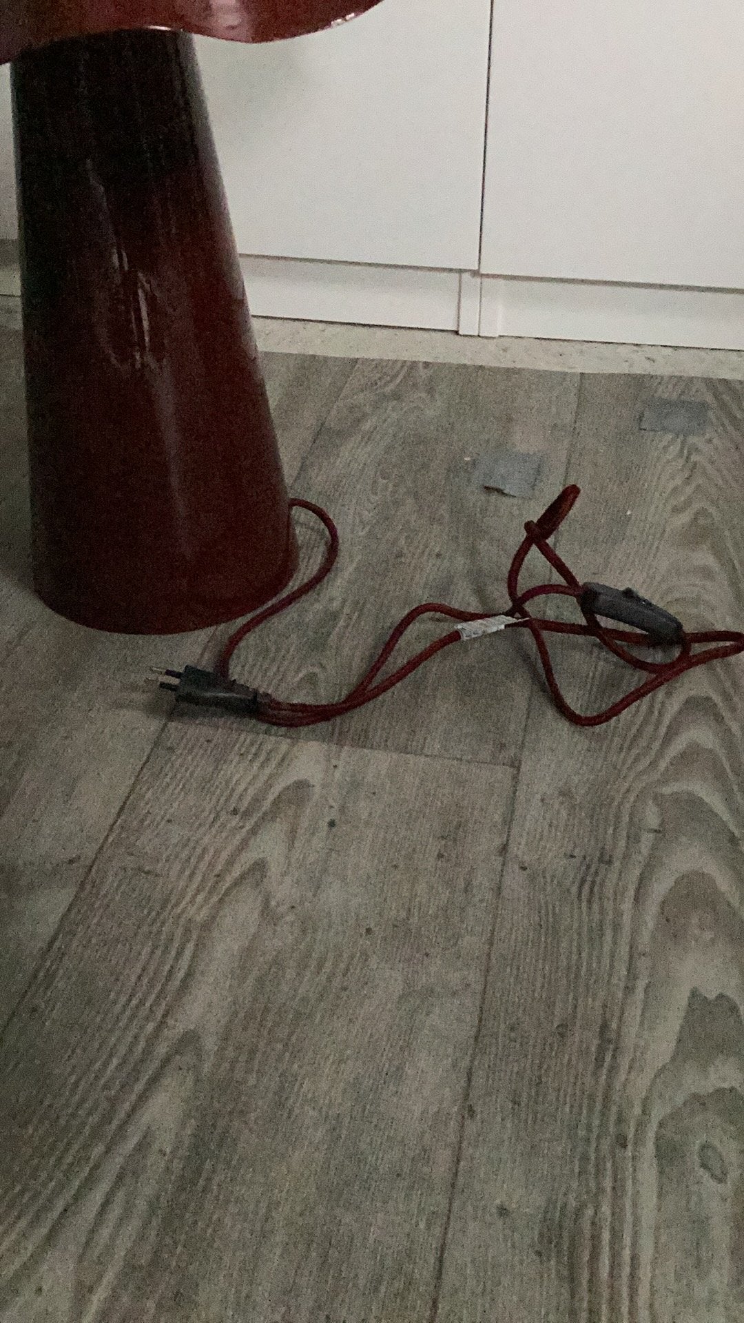 Tafellamp, Huis en Inrichting, Rood, Ophalen of Verzenden, Zo goed als nieuw, Metaal