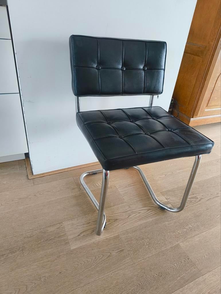 4x zwarte stoel (bv aan eettafel), Ophalen, Gebruikt, Zwart, Vier